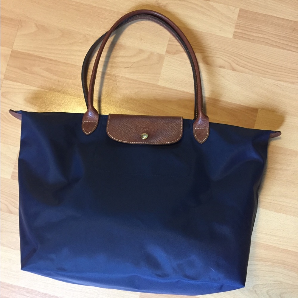 Longchamp LARGE navy Le Pliage tote